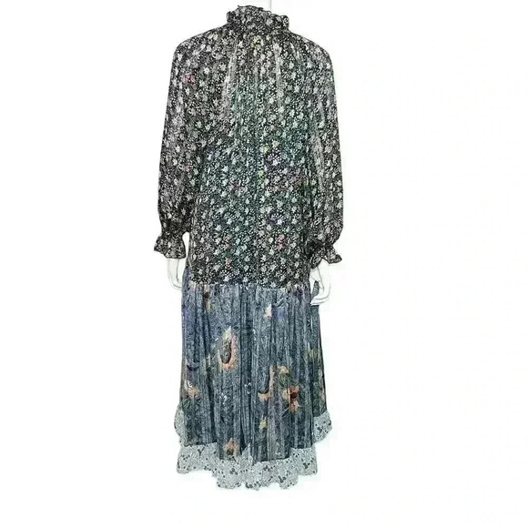 Code X Mode Floral Long Sleeve Chiffon Dress Size XS - Picture 10 of 14